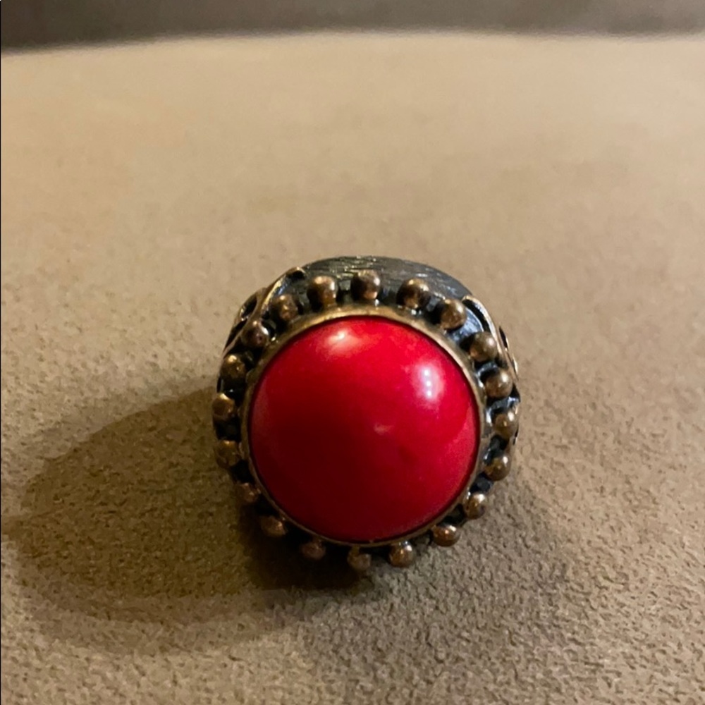 Knockout Red Statement Ring - Picture 8 of 8